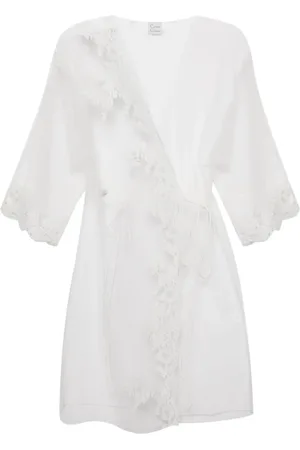 CARINE GILSON Veste transparente à détail de dentelle