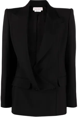 Alexander McQueen Blazer asymétrique à boutonnière croisée