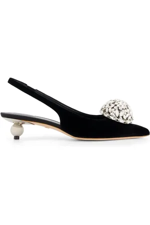 Giambattista Valli Escarpins ornés de cristaux à bride arrière 35 mm