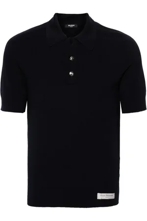 Balmain Polo en maille à manches courtes