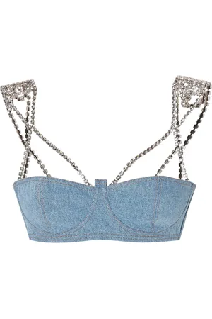 GCDS Soutien-gorge Chocker en jean