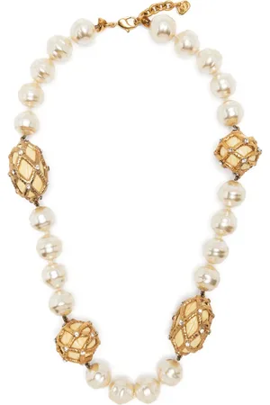VALENTINO GARAVANI Collier à détails de perles artificielles (années 1990)