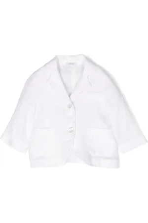 Le Bebé Enfant Blazer en lin à simple boutonnage