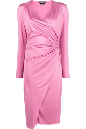 Tom Ford Robe froncée à design cache-cœur