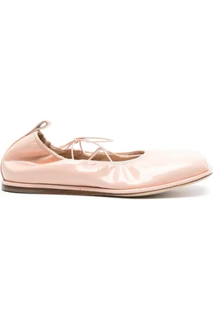 Simone Rocha Ballerines en cuir verni à bout cœur