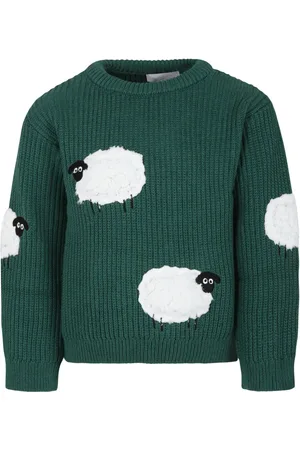 Stella McCartney Pull en maille nervurée à appliqué mouton