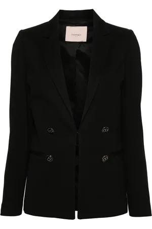 Twin-Set Blazer en crêpe à plaque logo