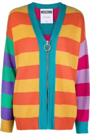 Moschino Cardigan zippé à rayures