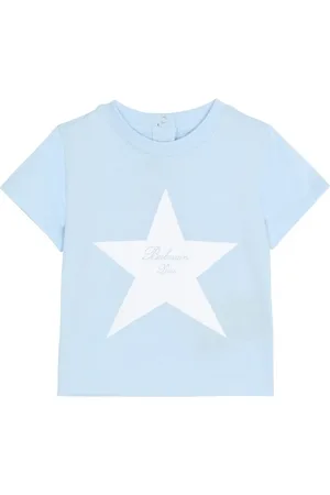 Balmain T-shirt en coton à imprimé étoile signature