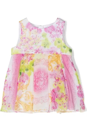 VERSACE Robe en coton à imprimé Barocco