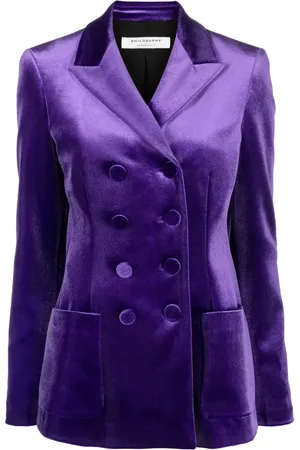 Serafini Blazer satiné à boutonnière croisée