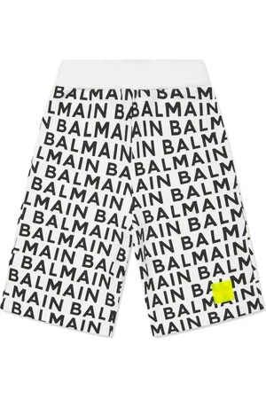 Balmain Short en coton à logo imprimé