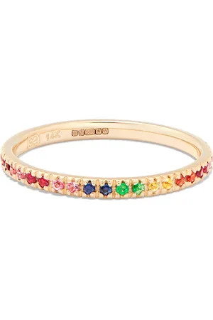 Sydney Evan Bague Rainbow en 14ct ornée de pierres variées