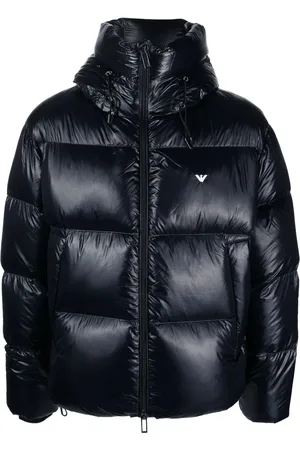 Emporio Armani Veste matelassée à logo brodé