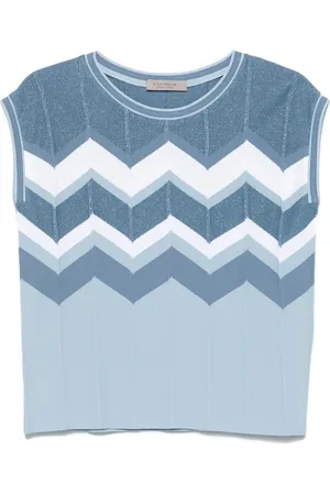 D.EXTERIOR Gilet en maille à chevrons