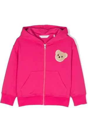Palm Angels Hoodie zippé en coton Pop Pa Bear