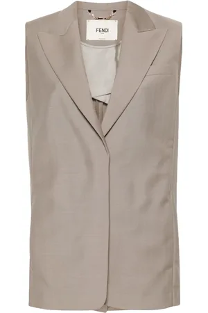 Fendi Veston à logo brodé