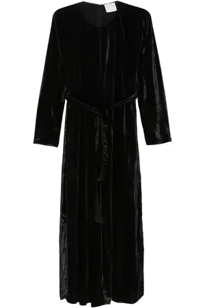 FORTE FORTE Robe longue plissée en velours
