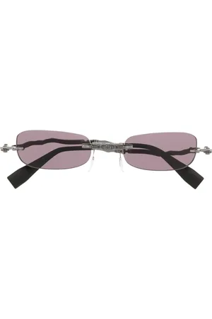 KUBORAUM Lunettes de soleil à monture rectangulaire sculptée