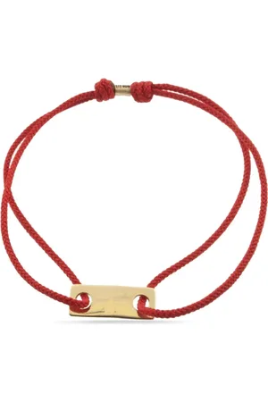 LUIS MORAIS Bracelet en cordes fine à plaque logo