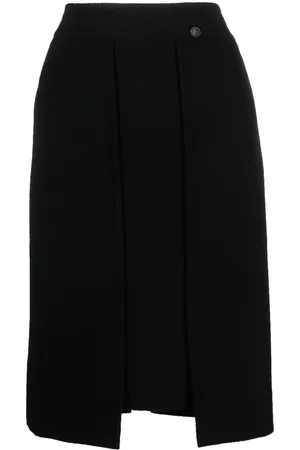 CHANEL Jupe crayon à plis creux (années 2000)
