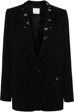 FORTE FORTE Blazer boutonné à ornements en cristal