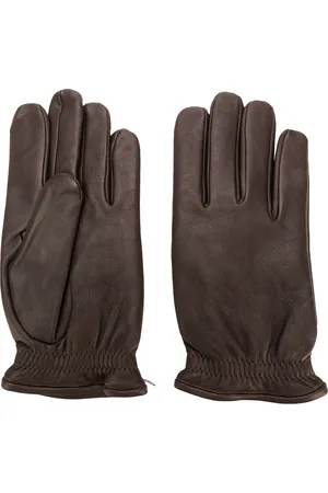 Orciani Gants en cuir à détail froncé