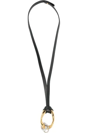 Jil Sander Collier ras-du-cou en cuir à pendentif oversize