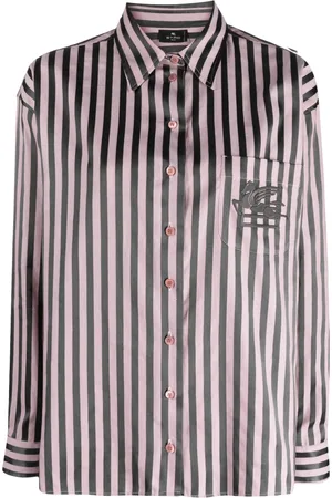 Etro Chemise rayée à broderies Pegaso