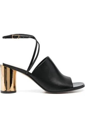 Lanvin Sandales à talon métallisé 75 mm