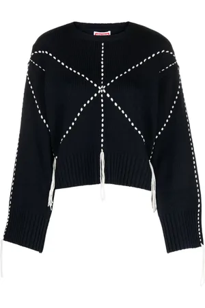 Kenzo Pull en laine mélangé à coutures Sashiko