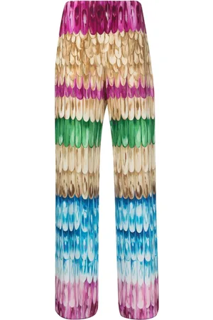 VALENTINO GARAVANI Pantalon ample à plumes imprimées