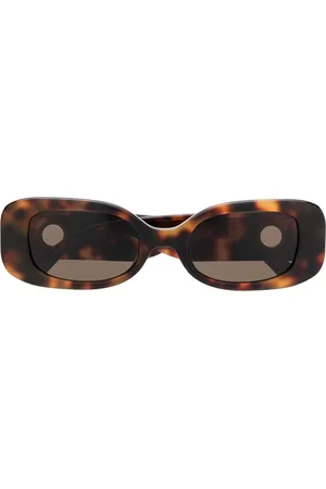 Linda Farrow Lunettes de soleil à effet écaille de tortue