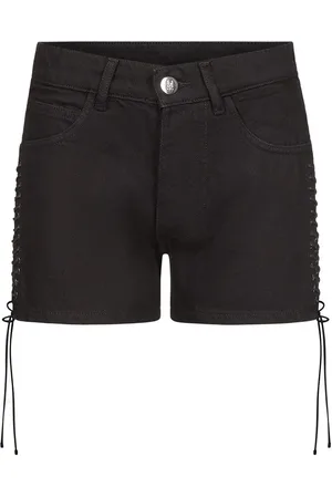 Ludovic De Saint Sernin Short en jean à détail de laçage