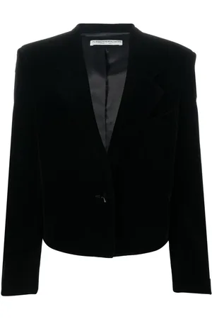 Alessandra Rich Blazer crop à simple boutonnage