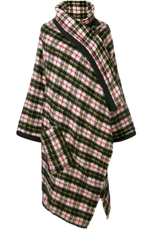 Jean Paul Gaultier Manteau asymétrique à imprimé tartan