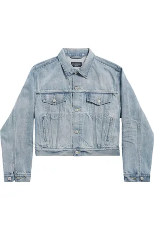 Balenciaga Veste en jean à logo imprimé