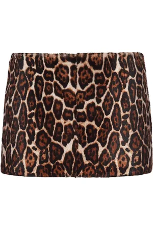 Prada Minijupe à imprimé animalier