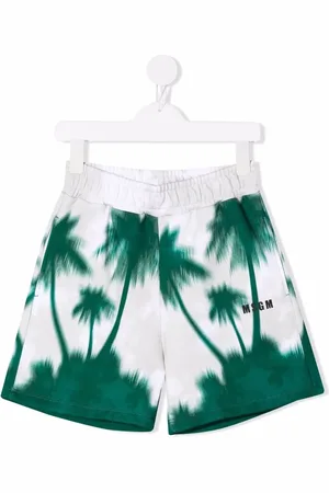 Msgm Short à imprimé palmier