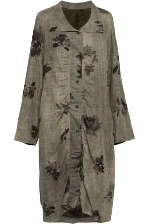 ZIGGY CHEN Manteau plissé au dos à col montant