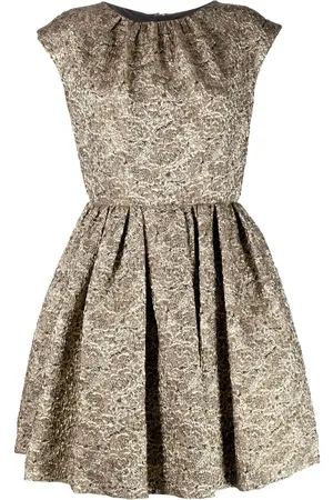 DICE KAYEK Robe évasée à fleurs en jacquard