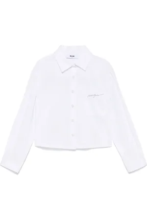 Msgm Chemise à logo brodé