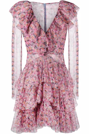 Serafini Robe en tulle à fleurs