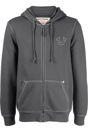 True Religion Hoodie zippé à logo brodé