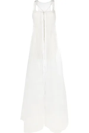 Jacquemus Robe longue à empiècements transparents