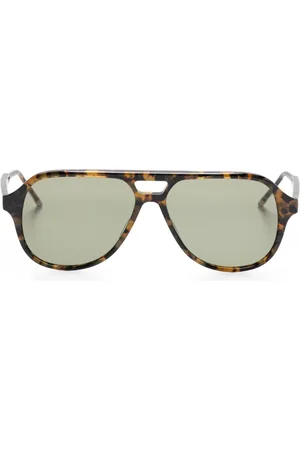 Thom Browne Lunettes de soleil à effet écailles de tortue