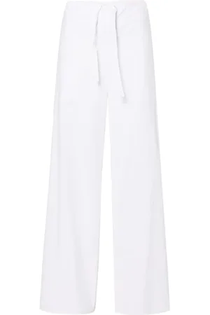 The Row Pantalon en coton Jugi à lien de resserrage