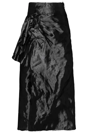 Maison Margiela Jupe drapée Lurex à coupe mi-longue