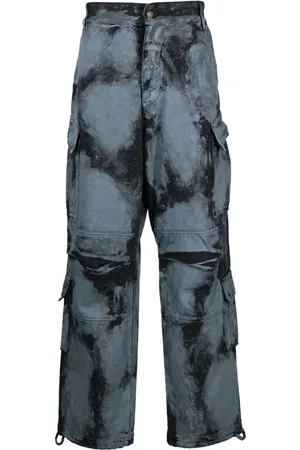 DARKPARK Jean droit à motif tie-dye