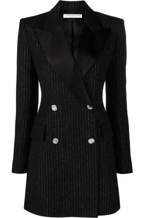 Alessandra Rich Blazer croisé à fines rayures